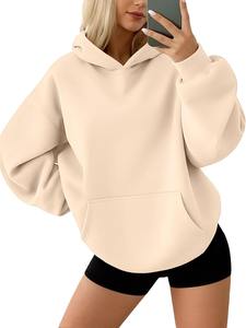 Sudadera con Capucha de Forro Polar Casual para Mujer, Sudadera Ajustable con Logotipo Personalizado, Transpirable, Proveedor Mayorista OEM/ODM - Product Image 4