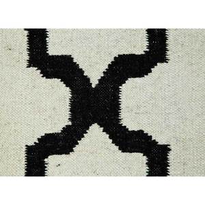 Indusbar Handmade Kilim Wool <b>Rugs</b> Abstract Rectangle Design Grey Black 4m Wide for Home Floor Flat Weaves 10mm <b>Thickness</b>-Model - Product Image 2