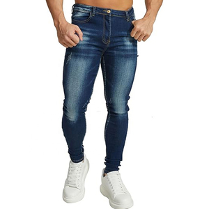 กางเกงยีนส์ทรงตรงผู้ชาย ราคาส่งถูกมาก คุณภาพสูง โลโก้สั่งทำได้ ผ้าฝ้าย 100% เป็นมิตรกับสิ่งแวดล้อม หนานุ่ม แฟชั่นทันสมัย - Product Image 4