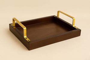 Plateau de service en bois de qualité supérieure de fabricant fiable avec manche en bois massif pour un usage domestique quotidien durable - Product Image 6