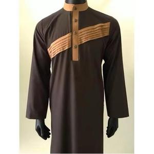 Service OEM Vêtements Islamiques pour Hommes Nouveau Design Jubba Thobes Nouvelle Mode Conception à Manches Longues Simple Plain Men Jubba - Product Image 2