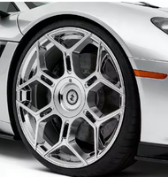 Jantes personnalisées de 20 pouces en alliage d'aluminium forgé 6061T6 chromé, 3 pièces, motif de boulons 5x112, design de jante concave profonde pour Mustang Shelby GT500