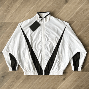 ชุดกีฬากันลม2ชิ้นสำหรับผู้ชายชุดวอร์ม2ชิ้นแนวสตรีทบล็อกสีมีซิป - Product Image 2