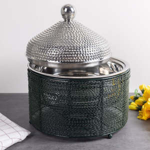 Casserole Hotpot en métal noir de haute qualité luxe minimaliste meilleur Pot de table usage domestique casserole chauffe-aliments Buffet Serveware - Product Image 4