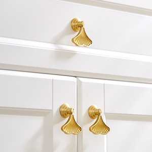 Modern <b>Brass</b> Finish Cabinet Handle Single Hole Surface Mounted Drawer Pull Wardrobe Door <b>Knob</b> Furniture Hardware - Product Image 6