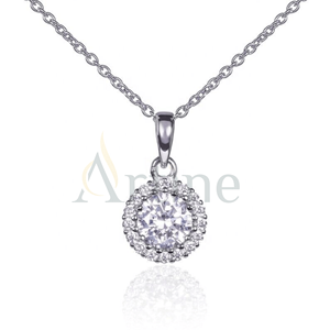 Bijoux brillants coréens Collier en argent sterling 925 Collier pendentif pour femme - Product Image 1