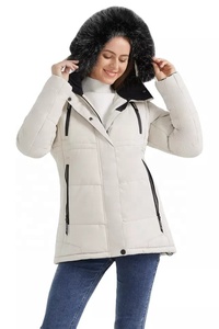 Chaqueta acolchada gruesa personalizada para mujer, abrigos recortados al aire libre de invierno, venta al por mayor - Product Image 4