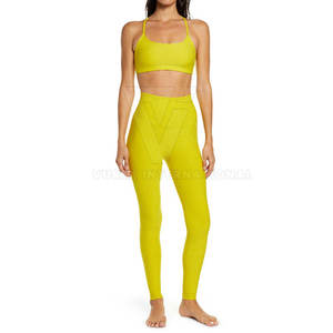 Vente en gros de haute qualité femmes Yoga Legging personnalisé respirant taille moyenne style décontracté Logo professionnel Position - Product Image 2