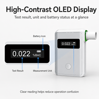 Alat Tes Alkohol Breathalyzer Sel Bahan Bakar OEM dengan Logo Kustom dan Layar OLED