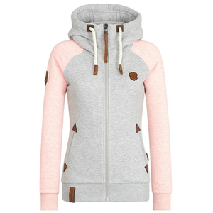 Customized Design Women's Hooded Zipper Knitted <b>Hoodies</b>-<b>Polyester</b>/Cotton Blend Breathable Quick Dry Eco-Friendly OEM Custom - Product Image 3