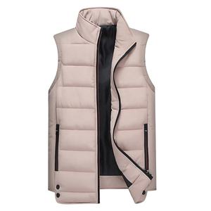 Vente en gros Nouvelle mode Veste matelassée sans manches sur mesure pour hommes Matelassée Chaude Légère Hiver Toile Col montant Coupe-vent - Product Image 5