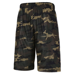 Pantalones Cortos de Baloncesto de Malla con Estampado de Camuflaje, Transpirables y Elásticos, con Logotipo Personalizado, de Poliéster, para Hombre, para Entrenamiento y Juegos - Product Image 1