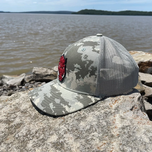 Arkansas <span class=keywords><strong>3D</strong></span> PVC cao su vá kỹ thuật số ngụy trang Trucker Mũ biểu tượng tùy chỉnh ngoài trời Unisex Thể Thao Mũ OEM Việt Nam MŨ NÓN GOLF HAT - Product Image 5