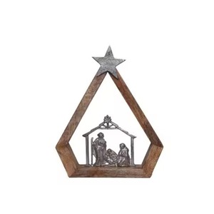 Estatua de Ángel guardián de mesa de metal radiante para configuración de hogar de temporada y reunión de Navidad - Product Image 5