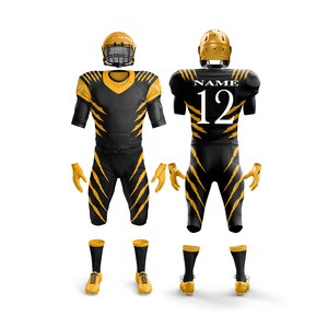 Nouvel arrivage de maillots de football américain sur mesure, manches courtes, numéro de joueur en sergé, conception uniforme unique - Product Image 3