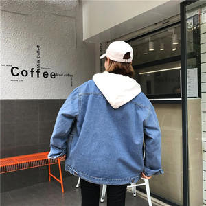 Veste en jean d'hiver de haute qualité pour hommes manteau décontracté avec col en polaire et fourrure marque de mode grande taille Logo avant - Product Image 5