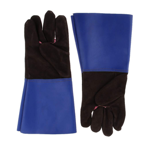 Gants de soudage en cuir de vachette de haute qualité, longue durée, doublure en coton, protection contre les éclaboussures de métal fondu, gants personnalisables - Product Image 1