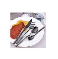 Argenterie Set de couverts Fête de mariage Cuillère Fourchette Couteau en acier miroir Set de couverts de table Cuisine domestique Utilisation sur table