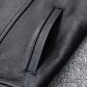 2026 Motorcycle <b>Vest</b> Leather Custom <b>Mens</b> Cowhide Genuine a Grade Leather Motorbike Waistcoat Biker Leather <b>Vest</b> with OEM - Product Image 6