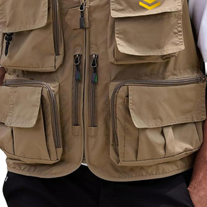 Chaleco Cargo personalizado de calidad superior para hombre, Material de lona transpirable, cálido y cómodo para el verano, disponible en diferentes tamaños - Product Image 4