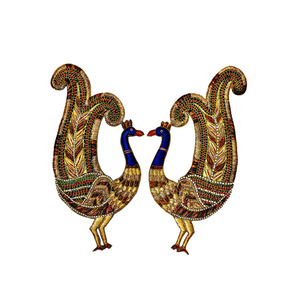 Broche Piment, Broderie Main Personnalisée, Patch en Soie Bullion du Pakistan, Fil Métallique, Dentelle à Coudre, Haute Qualité, Vêtement, Cheval - Product Image 3