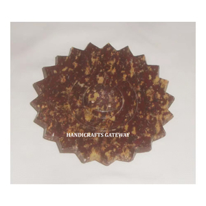 Porta Incienso Redondo de Piedra Jabonosa Natural, Diseño Creativo Hecho a Mano, Tallado a Mano, para Decoración del Hogar y Templos - Product Image 1