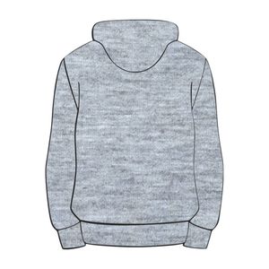 Zeta phi เสื้อมีฮู้ดแบบสวมหัว Grey รุ่นเบต้าเสื้อมีฮู้ดผ้าคอตตอนเกรดพรีเมียมผสมกับเสื้อผ้าชมรมชาวกรีกออกแบบได้ตามต้องการ - Product Image 3