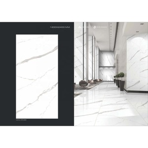 Fábrica de cristal Statuario blanco 1200x2400mm gran mármol pulido porcelana losa azulejos baño centro comercial asiático - Product Image 1
