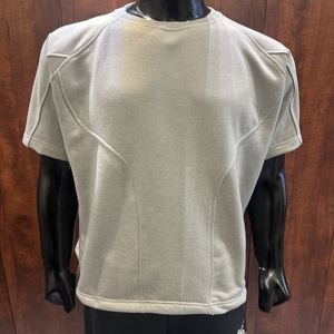 T-shirt décontracté 100% French Terry avec logo personnalisé, tee-shirt unisexe de haute qualité, streetwear, col rond, manches simples pour homme - Product Image 4