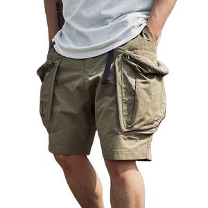 Streetwear 100% coton éponge pour hommes 6 pouces Shorts d'entraînement multi-poches Cargo pour hommes - Product Image 6