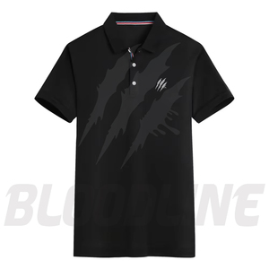 Chemise à manches courtes pour homme Bloodline, couleur unie, tricotée, respirante, en coton, séchage rapide, coupe classique, marron - Product Image 3