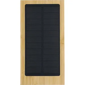 Power Bank Solare in Bambù Sostenibile per Uso Promozionale - Product Image 2