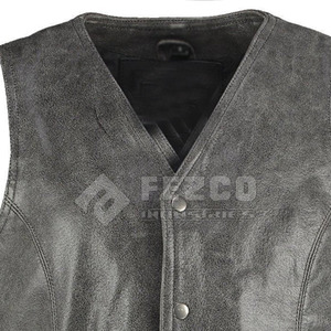 Chaleco de cuero profesional cómodo Producto portátil Chaleco de cuero Hombres Cuero grueso Transpirable - Product Image 3