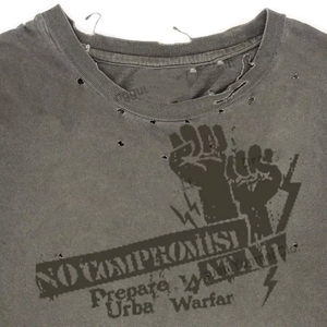 T-<span class=keywords><strong>shirt</strong></span> vintage délavé à l'acide, poids lourd, streetwear, <span class=keywords><strong>tee</strong></span>-<span class=keywords><strong>shirt</strong></span> <span class=keywords><strong>personnalisé</strong></span>, vintage, troué, déchiré, usé, pour hommes - Product Image 3