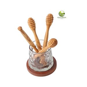Palitos de madera premium para miel al por mayor, mini varitas de madera para mezclar miel, cucharas para dispensar miel de tarro, para regalos de boda - Product Image 1