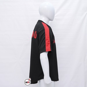 Camiseta negra vintage con cuello en V para hombre, ropa de calle holgada de algodón informal especial, superventas, camiseta bordada personalizada para hombre - Product Image 3