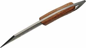 Couteau de chasse et de camping MDM AXES KNIVES 9.5 Full Tang en acier Damas, lame en acier 3Cr13 de qualité industrielle HRC60-65, manche en acier - Product Image 2