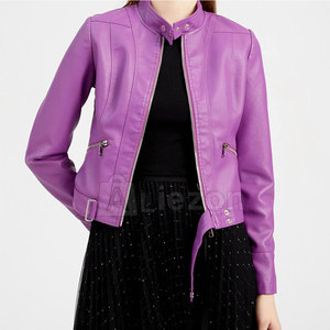 Dernier style, vente en gros, veste en cuir pour femmes coupe-vent, meilleure vente, veste en cuir imperméable pour femmes - Product Image 5