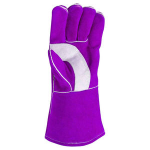 Guantes de Seguridad de Soldadura de Cuero Vacuno de Manga Larga de Alta Calidad, Precio al por Mayor, Guantes de Trabajo para Soldador para Protección de Manos - Product Image 4