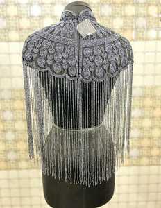 ชุดราตรีผ้าชิฟฟ่อนประดับลูกปัดสุดหรูเสื้อคลุมประดับคริสตัลชุดใส่ไปคลับสวมใส่ได้หลายแบบปักลายระยิบระยับมาก - Product Image 5