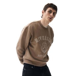 High Quality Oversized Heavyweight Cotton Fleece Crewneck Sweatshirt Streetwear Unisex Warm Casual Printed Solid Sweatshirt - Product Image 1