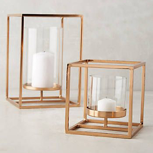 Gran oferta, de cristal con forma de rectángulo candelabro votivo de hierro y Metal, portavelas Y PILAR, decoración de boda terminada personalizada - Product Image 2