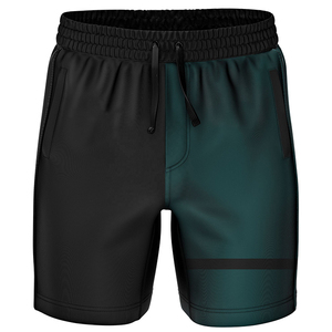 Pantalones Cortos Deportivos para Hombre con Bloques de Color, Cintura Elástica, Secado Rápido, Tejido de Poliéster, Ajuste Atlético, Tiro Medio con Bolsillos - Product Image 3