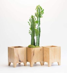 Artisanat pot de fleurs en bois souhaitant bien jardinière arrière-cour décor de jardin créatif jardinières en bois écorce pots de fleurs jardin - Product Image 1