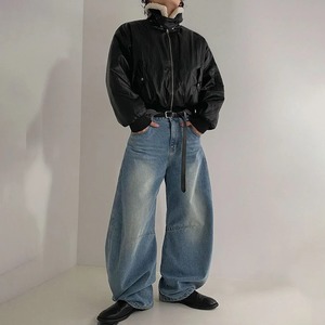 Veste en cuir d'hiver pour homme en toile de peau de vache, imperméable, respirante, écologique, style coréen, tendance, haut de gamme, longueur standard - Product Image 3