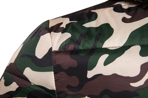 Veste matelassée d'hiver pour homme en toile, col montant, broderie personnalisée OEM de haute qualité, logo frontal - Product Image 5