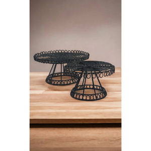 Soporte para Pastel de un Solo Nivel, de Alambre de Hierro, Ecológico, Apto para Lavavajillas, Color Negro, para Hogar, Bodas, Fiestas de Cumpleaños, Decoración de Mesa - Product Image 5