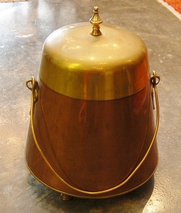 Cubo de almacenamiento de carbón para chimenea, cubo de basura con diseño de acabado pulido brillante, cubo de basura con asa - Product Image 2