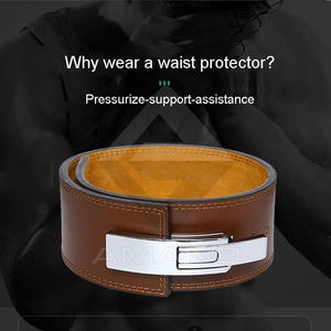 High Quality Cowhide Lever <b>Belt</b> <b>for</b> Weightlifting <b>Gym</b> Custom Logo Powerlifting Fitness Protector with High Visibility Logo - Product Image 3
