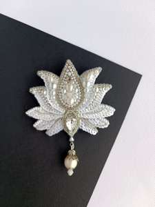 Beaded brooches Handmade designer brooch. High quality accessories. <b>Unique</b> design brooch. <b>Baby</b> shower best <b>gift</b>. - Product Image 4